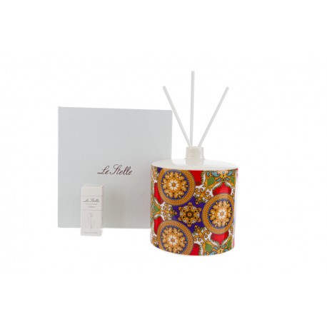 Bomboniera Matrimonio Profumatore Diffusore Tondo Royal Carousel Con Astuccio h.13,5 Cm