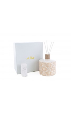 Bomboniera Matrimonio Profumatore Diffusore Tondo Porcellana Florentia Con Astuccio h.11 Cm