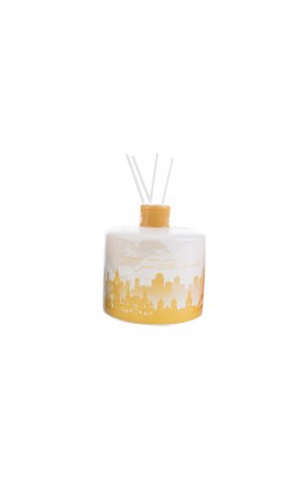 Bomboniera Matrimonio Profumatore Diffusore Porcellana Travel of Love Tema Viaggio Con Astuccio h.11 Cm