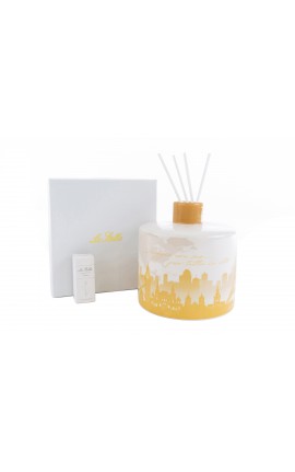 Bomboniera Matrimonio Profumatore Diffusore Porcellana Travel of Love Tema Viaggio Con Astuccio h.11 Cm