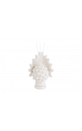Bomboniera Matrimonio Profumatore Diffusore Pigna Porcellana Bianco Led Con Astuccio