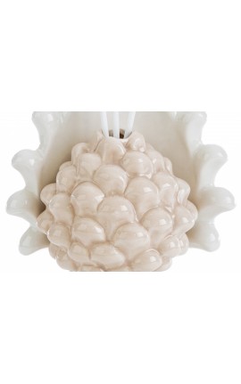 Bomboniera Matrimonio Profumatore Diffusore Pigna Porcellana Beige Con Astuccio