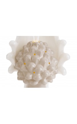 Bomboniera Matrimonio Profumatore Diffusore Pigna Porcellana Beige Led Con Astuccio