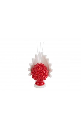 Bomboniera Matrimonio Profumatore Diffusore Pigna Porcellana Rossa Led Con Astuccio
