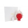 Bomboniera Matrimonio Profumatore Diffusore Pigna Porcellana Rossa Led Con Astuccio