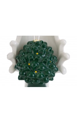 Bomboniera Matrimonio Profumatore Diffusore Pigna Porcellana Verde Led Con Astuccio