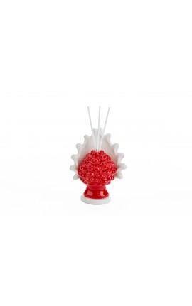 Bomboniera Matrimonio Profumatore Diffusore Pigna Porcellana Rosso Con Astuccio