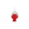 Bomboniera Matrimonio Profumatore Diffusore Pigna Porcellana Rosso Con Astuccio