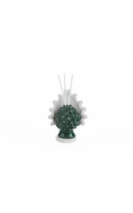 Bomboniera Matrimonio Profumatore Diffusore Pigna Porcellana Verde Con Astuccio