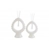 Bomboniera Matrimonio Profumatore Diffusore Pigna Porcellana Bianca Con Astuccio