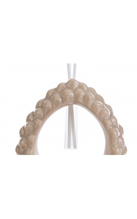 Bomboniera Matrimonio Profumatore Diffusore Pigna Porcellana Beige Con Astuccio H.15,5 Cm