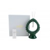 Bomboniera Matrimonio Profumatore Diffusore Pigna Porcellana Verde Con Astuccio H.15,5 Cm