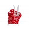 Bomboniera Matrimonio Profumatore Diffusore Pigna Porcellana Rossa Con Astuccio H.15,5 Cm