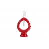 Bomboniera Matrimonio Profumatore Diffusore Pigna Porcellana Rossa Con Astuccio H.15,5 Cm