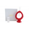 Bomboniera Matrimonio Profumatore Diffusore Pigna Porcellana Rossa Con Astuccio H.15,5 Cm