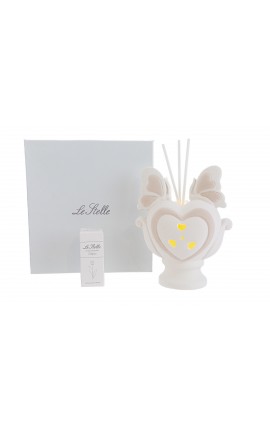 Bomboniera Matrimonio Profumatore Diffusore Cuore Farfalla Led Con Astuccio