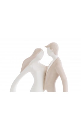 Bomboniera Matrimonio Coppia Sposini Sposi Porcellana Led Con Astuccio 21x7xh.31 Cm