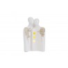 Bomboniera Matrimonio Profumatore Diffusore Coppia Sposini Sposi Porcellana Led Con Astuccio 10x7xh.16 Cm