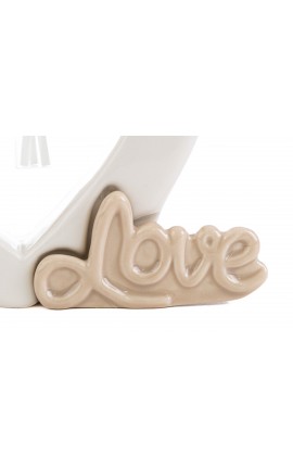 Bomboniera Matrimonio Profumatore Diffusore Cuore Porcellana Love Bianco Con Astuccio