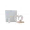 Bomboniera Matrimonio Profumatore Diffusore Cuore Porcellana Love Bianco Con Astuccio
