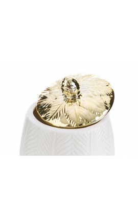 Bomboniera Matrimonio Scatola Porcellana Bianco e Oro
