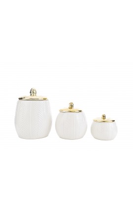 Bomboniera Matrimonio Scatola Porcellana Bianco e Oro