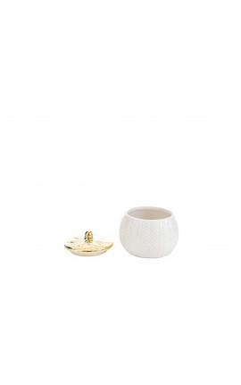 Bomboniera Matrimonio Scatola Porcellana Bianco e Oro