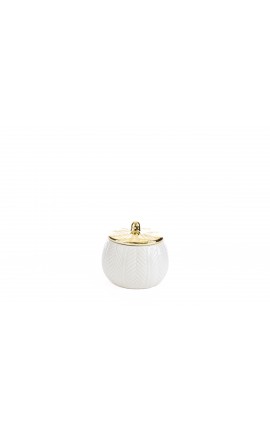 Bomboniera Matrimonio Scatola Porcellana Bianco e Oro