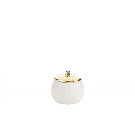Bomboniera Matrimonio Scatola Porcellana Bianco e Oro