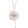 Bomboniera Matrimonio Compleanno Appendino Fiore Porcellana Bianco 7x3 Cm