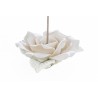 Bomboniera Matrimonio Compleanno Segnaposto Fiore Porcellana Bianco Memoclip