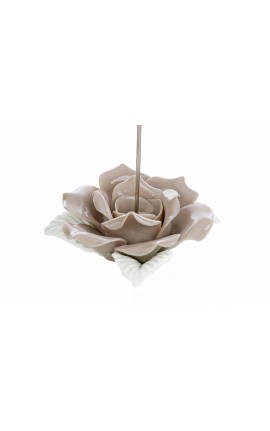 Bomboniera Matrimonio Compleanno Segnaposto Appendino Fiore Porcellana Beige