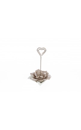 Bomboniera Matrimonio Compleanno Segnaposto Appendino Fiore Porcellana Beige