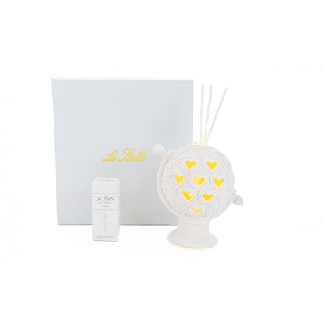 Bomboniera Matrimonio Profumatore Diffusore Mappamondo Globo Porcellana Con Astuccio