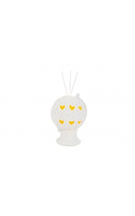 Bomboniera Matrimonio Profumatore Diffusore Mappamondo Globo Porcellana Con Astuccio 11x10xh.13 Cm