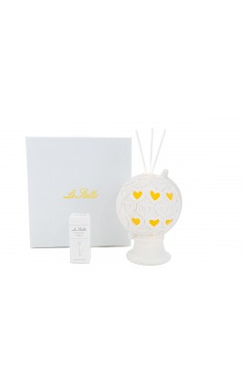 Bomboniera Matrimonio Profumatore Diffusore Mappamondo Globo Porcellana Con Astuccio 11x10xh.13 Cm