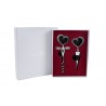 Bomboniera Matrimonio Utile Set 2 Pezzi Accessori Vino Cavatappi e Tappo  Con Astuccio