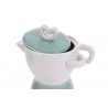 Bomboniera Matrimonio Zuccheriera Caffettiera Moka Verde 13x9xh.15 Cm