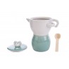 Bomboniera Matrimonio Zuccheriera Caffettiera Moka Verde 13x9xh.15 Cm