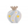 Bomboniera Battesimo Nascita Compleanno Mongolfiera Led Porcellana Celeste Bimbo