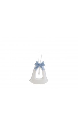 Bomboniera Battesimo Nascita Compleanno Profumatore Diffusore Campana Celeste Fiocco Con Astuccio