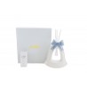 Bomboniera Battesimo Nascita Compleanno Profumatore Diffusore Campana Celeste Fiocco Con Astuccio