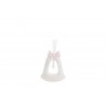 Bomboniera Battesimo Nascita Compleanno Profumatore Diffusore Campana Rosa Fiocco Con Astuccio
