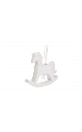 Bomboniera Battesimo Nascita Compleanno Profumatore Diffusore Cavalluccio Bianco Con Astuccio