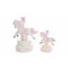 Bomboniera Battesimo Nascita Compleanno Unicorno Porcellana Led Rosa Grande