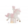 Bomboniera Battesimo Nascita Compleanno Unicorno Porcellana Led Rosa Grande