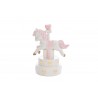 Bomboniera Battesimo Nascita Compleanno Unicorno Porcellana Led Rosa Grande