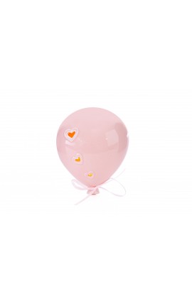 Bomboniera Battesimo Nascita Compleanno  Appendino Palloncino Led Porcellana Rosa