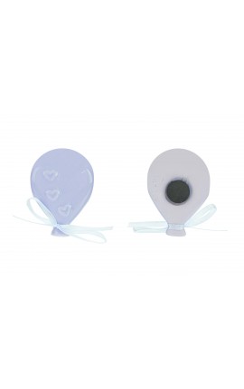 Bomboniera Battesimo Nascita Compleanno Calamita Magnete Palloncino Porcellana Celeste