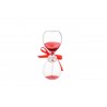 Bomboniera Laurea Cresima Compleanno Clessidra Rossa Con Astuccio h.15 Cm